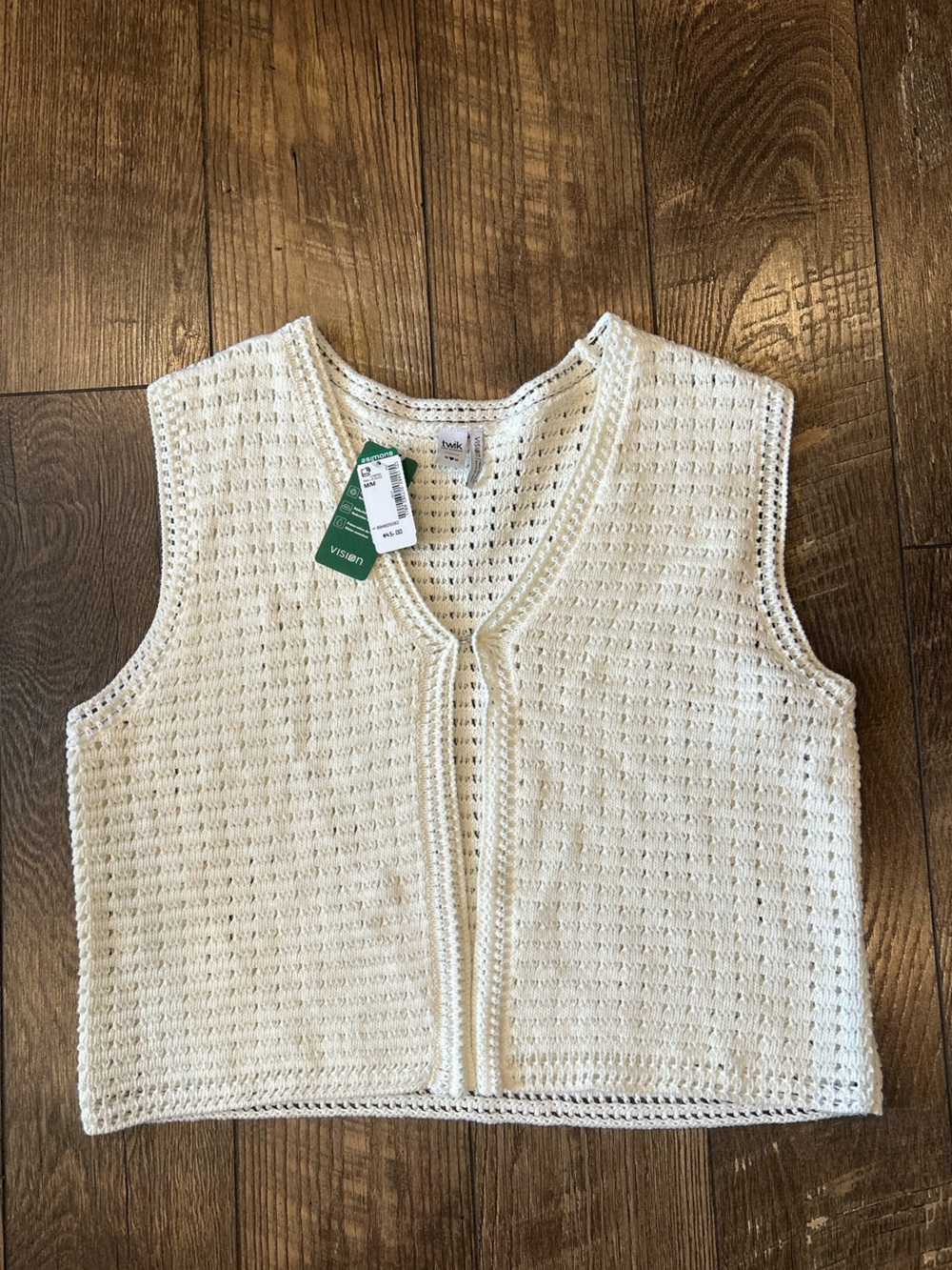 twik Cream Crochet Tank Top